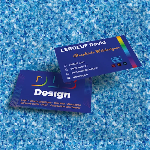 carte de visite DLB Design - Graphiste Webdesigner Ariège
