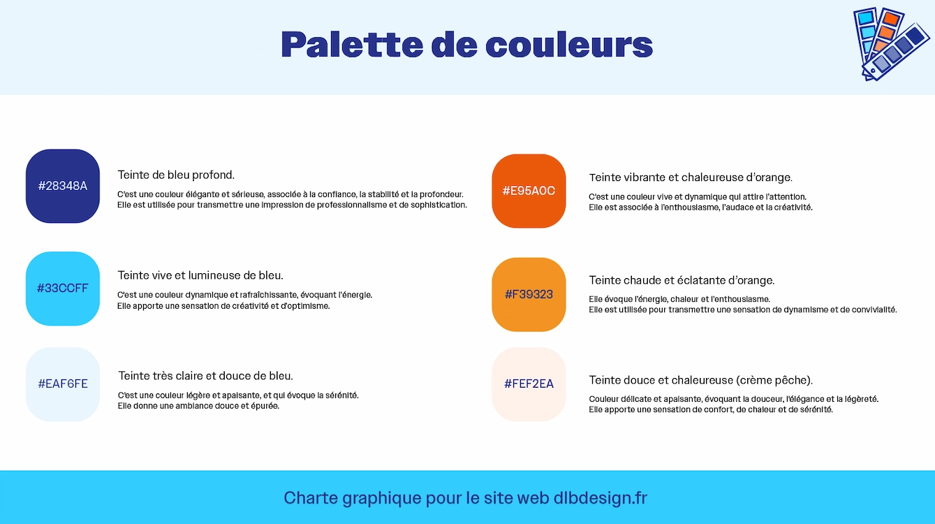 Palette de couleurs DLB Design Palette de couleurs DLB Design