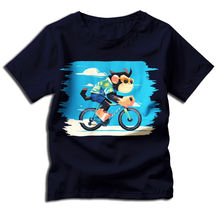 tee shirt mockup gorille velo sunset
