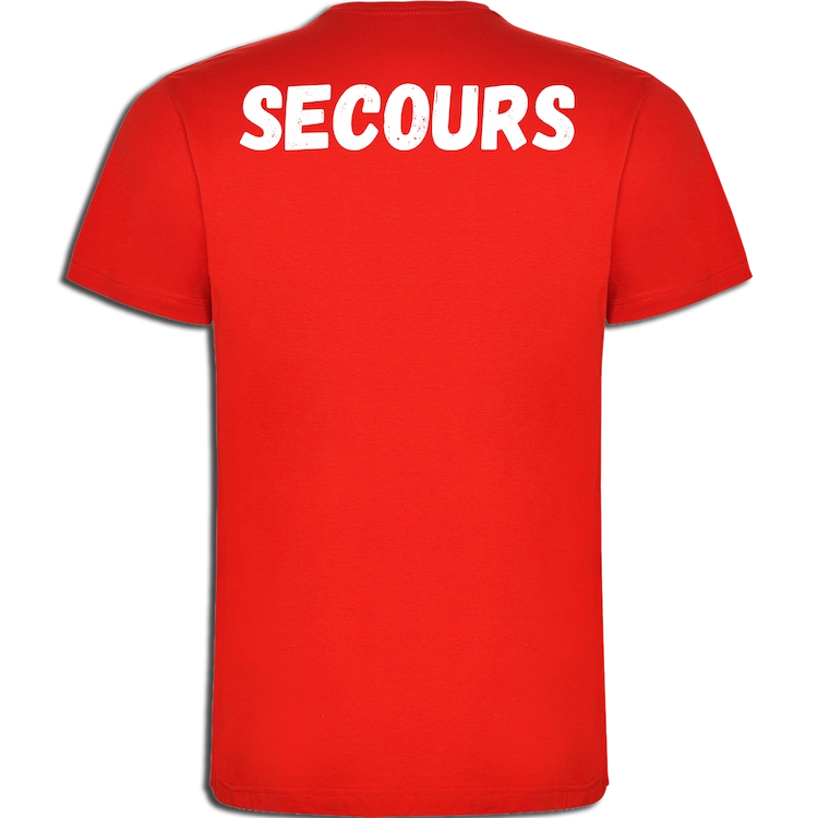 tee shirt secours rouge