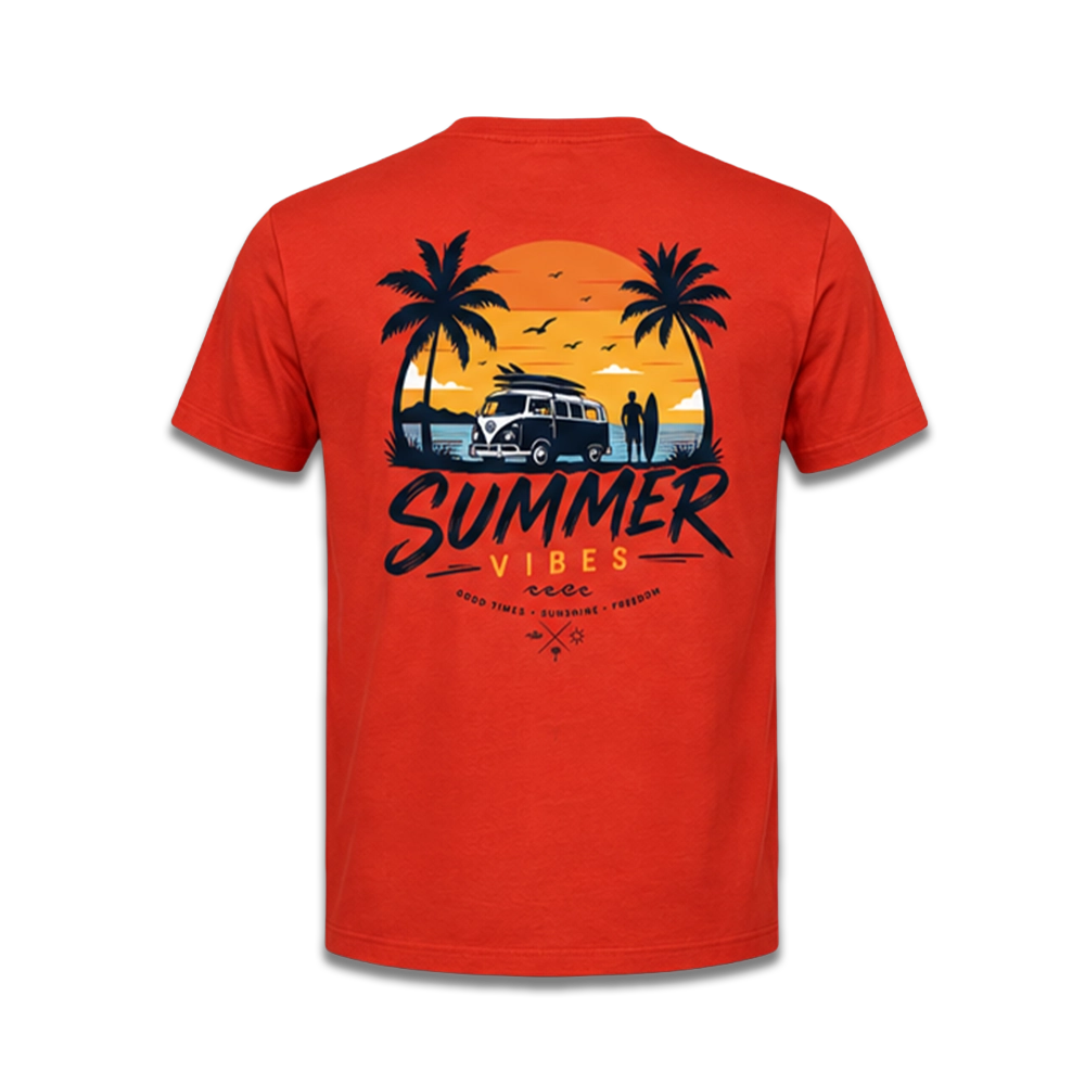 tee shirt summer orange dos