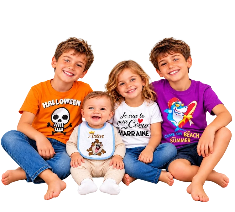 Cadeaux de naissance et vêtements enfant personnalisés