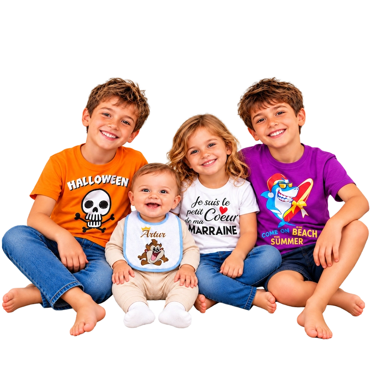 Cadeaux de naissance et vêtements enfant personnalisés