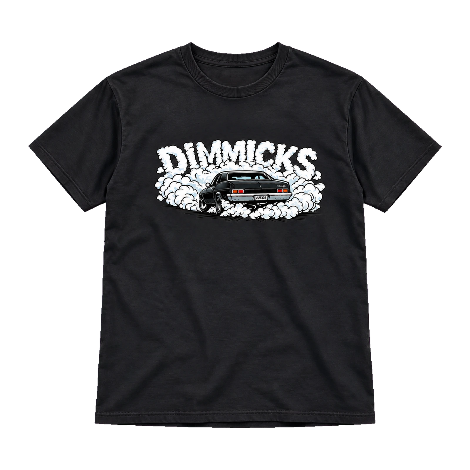The Dimmicks — Collection textile pour les fans 10 Tee-shirt noir The Dimmicks, visuel Nova Ride — face