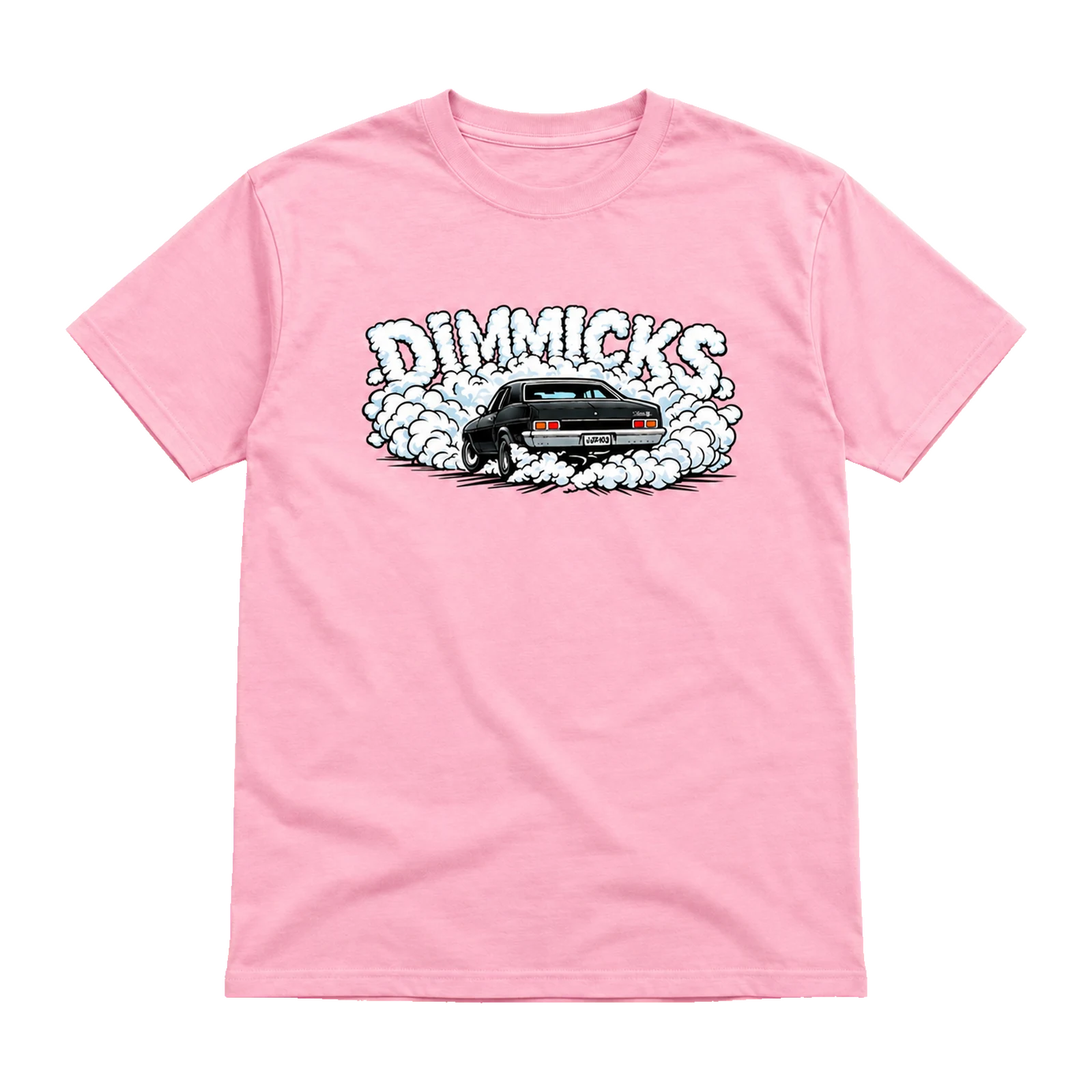 The Dimmicks — Collection textile pour les fans 11 Tee-shirt rose The Dimmicks, visuel Nova Ride — face