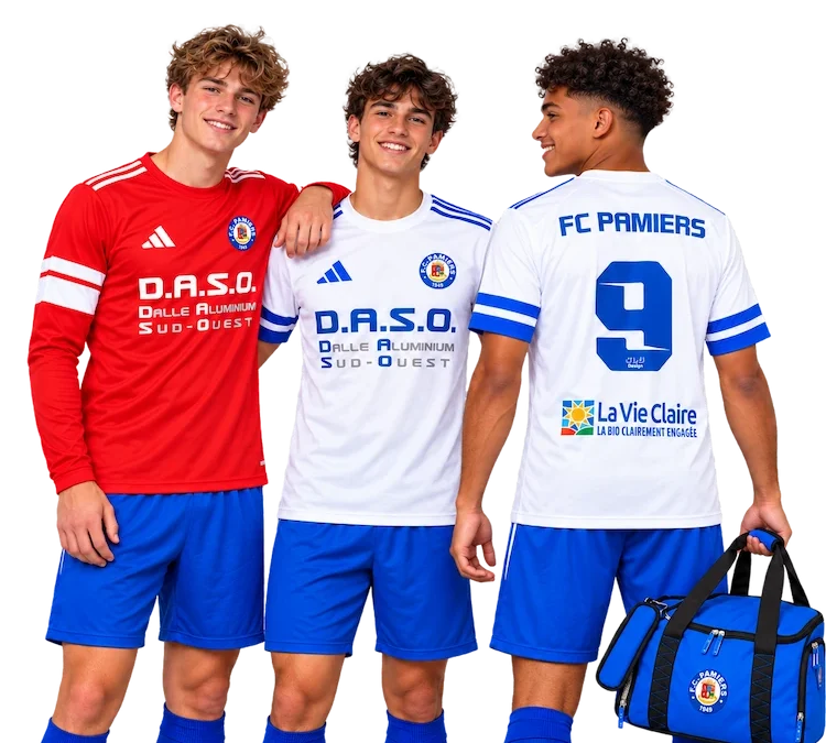 FC Pamiers U17 — Tenues personnalisées